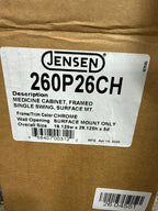 Jensen 260P26CH 16 X 26 in. 1 Door Topsider Surface Mounted Medicine Cabinet
