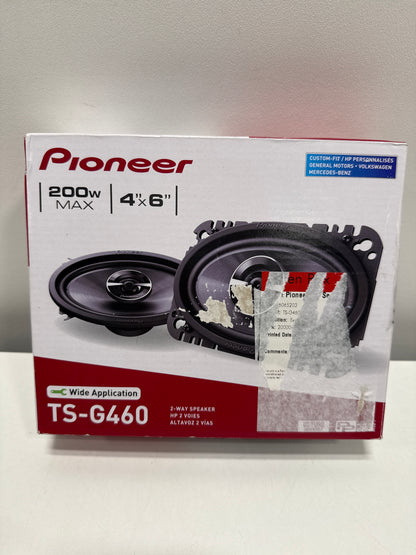 Pioneer TS-G460 G-Series 4" x 6" 2-Way Car Speakers with IMPP Composite Cones (Pair) - Dark Gray