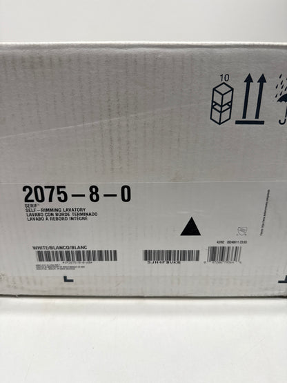 KOHLER Serif® Drop-in bathroom sink with 8" widespread faucet holes