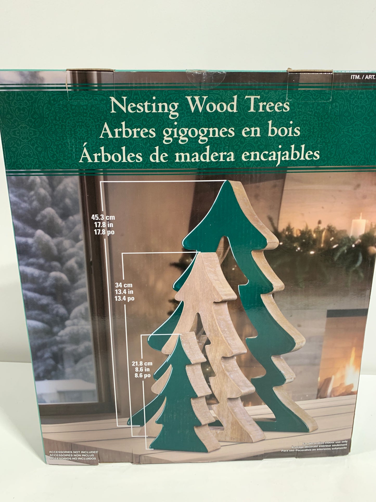 Kirkland Nesting Wood Trees 45cm Green