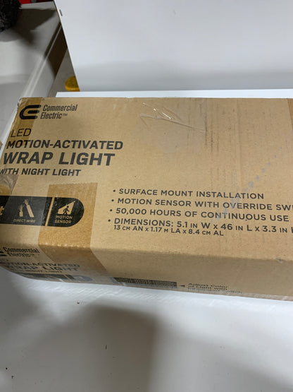 1-Pack 4 ft. White Integrated LED Wrap Light with Motion Sensor and Adjustable CCT plus Night Light at 4000 Lumens