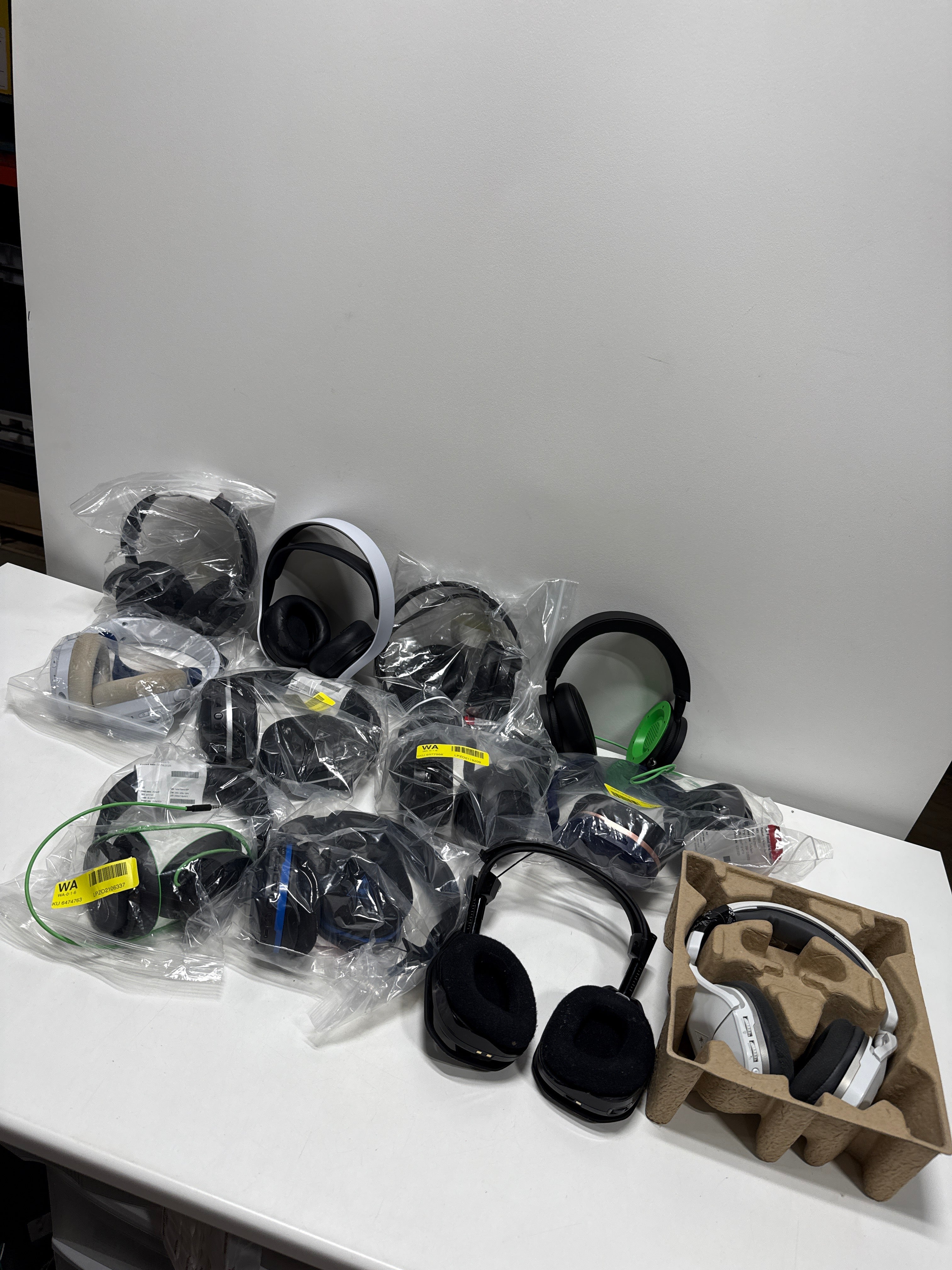 Used/For Parts 12 Gaming Headset Lot Logitech Steelcase and more - *Headphones & Tech Accessories