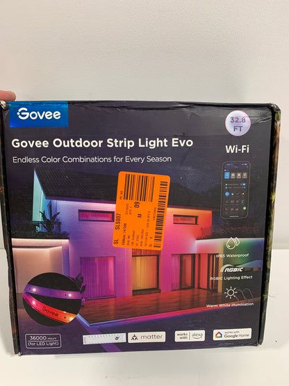 Govee - Wi-Fi Bluetooth Smart Outdoor LED Strip Light 32ft - Multi