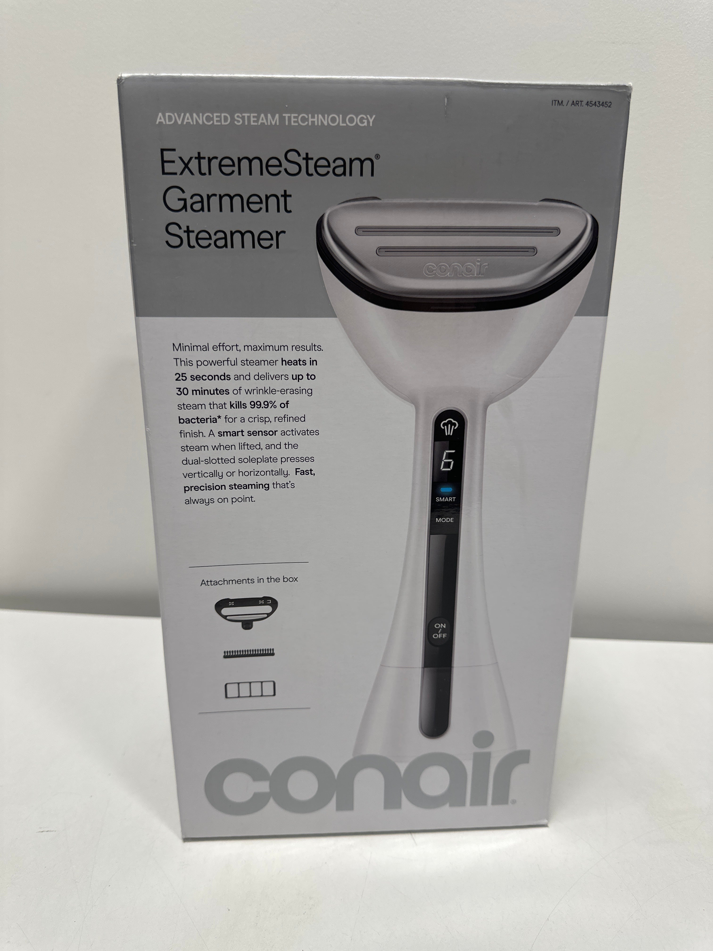 Conair ExtremeSteam Garment Steamer with Attachments Advanced Steam Technology