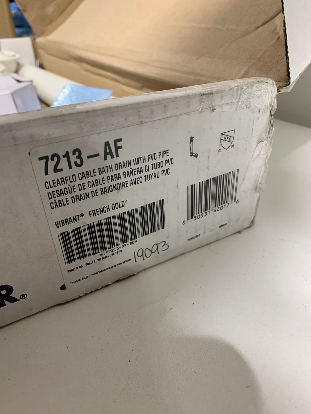 Scratch KOHLER K-7213 Clearflo Cable Bath Drain with PVC Tubing - *Plumbing
