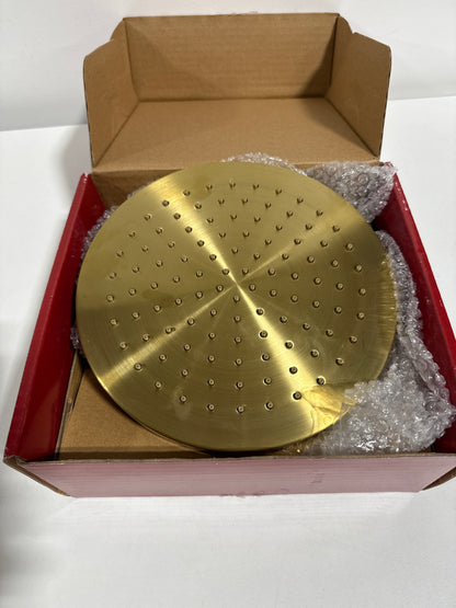 Pfister USH-01SHW Modern Round 1.75 GPM Single Function Rain Shower Head Brushed Gold Showers