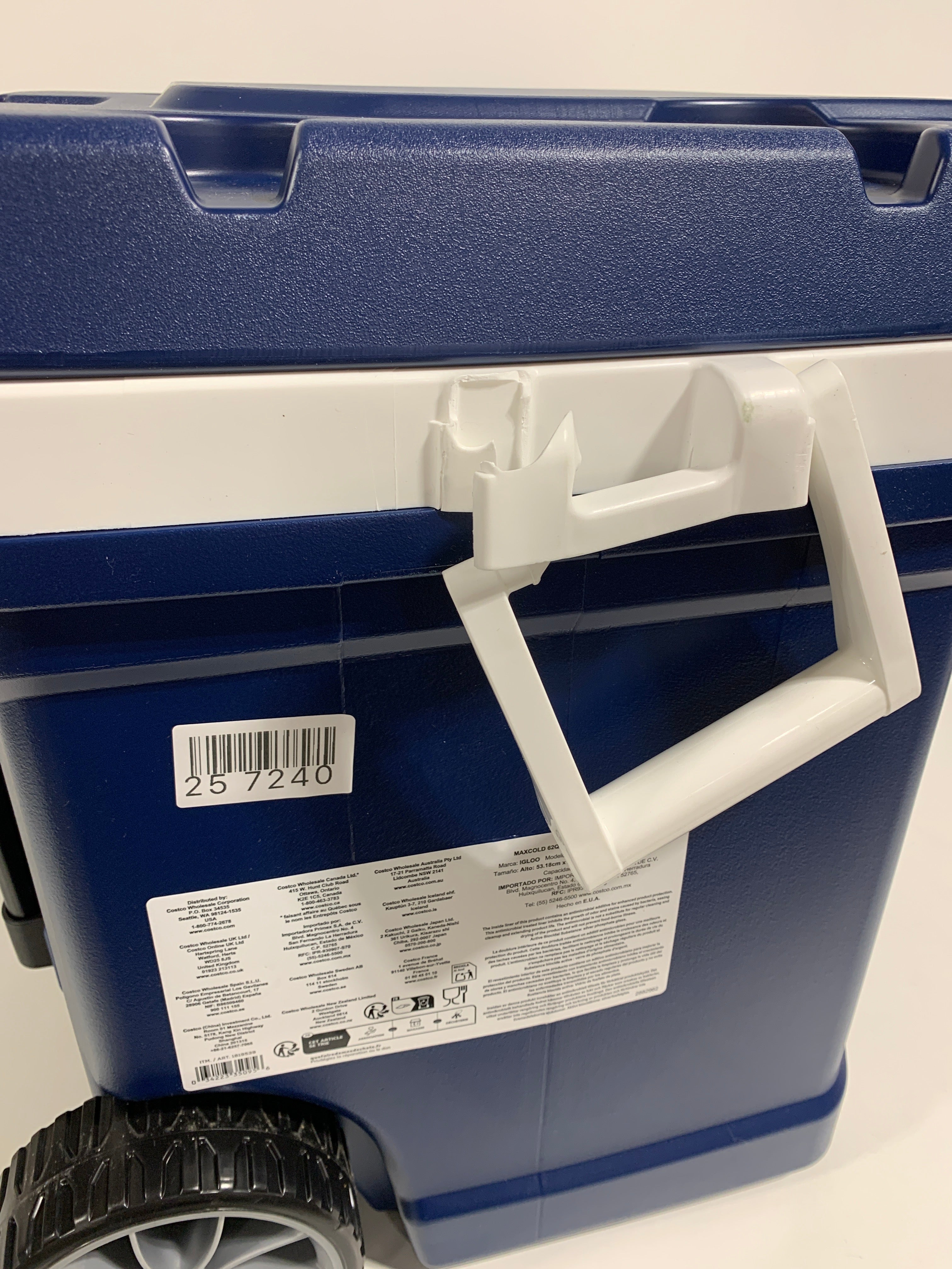 Used See Desc IGLOO MaxCold 58 Litre (62 US QT) Roller Cool Box Ice Cooler 98 Cans - *Outdoor Living & Garden