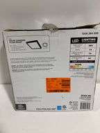 Low Profile 9 in. Matte Black Square LED Flush Mount with Night Light Feature J-Box Compatible Dimmable 900 Lumens