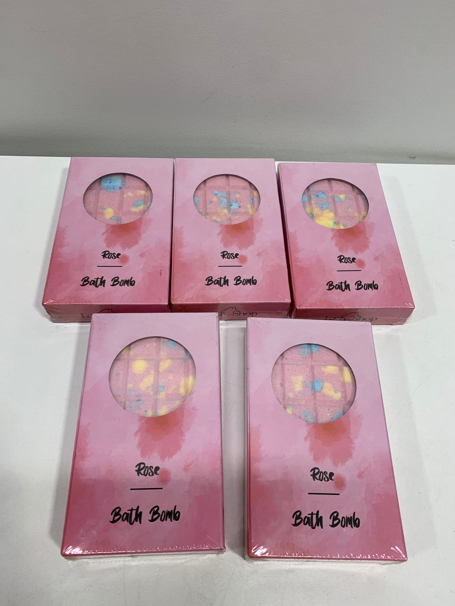 lot of 5 - Chocolate Form Bath Bomb | Nontoxic | Made from Sea Salt | Organic | Vegan Product | Eco | Gift Idea for Men and Women (Rose)