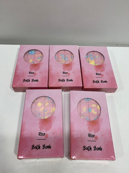 lot of 5 - Chocolate Form Bath Bomb | Nontoxic | Made from Sea Salt | Organic | Vegan Product | Eco | Gift Idea for Men and Women (Rose)