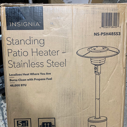 Insignia - Standing Patio Heater - Stainless Steel