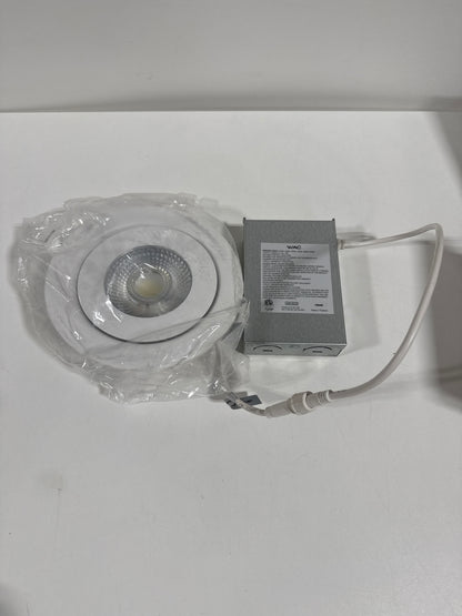 WAC Lighting Lotos 6in LED Round Adjustable Recessed Light 5-CCT Selectable 15W 1,350 Lumens IC-Rated Airtight 120V-277V Universal in White