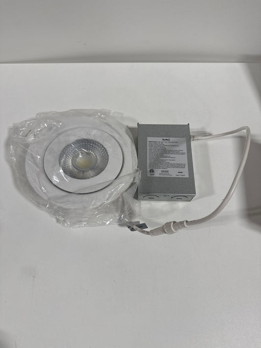 WAC Lighting Lotos 6in LED Round Adjustable Recessed Light 5-CCT Selectable 15W 1,350 Lumens IC-Rated Airtight 120V-277V Universal in White