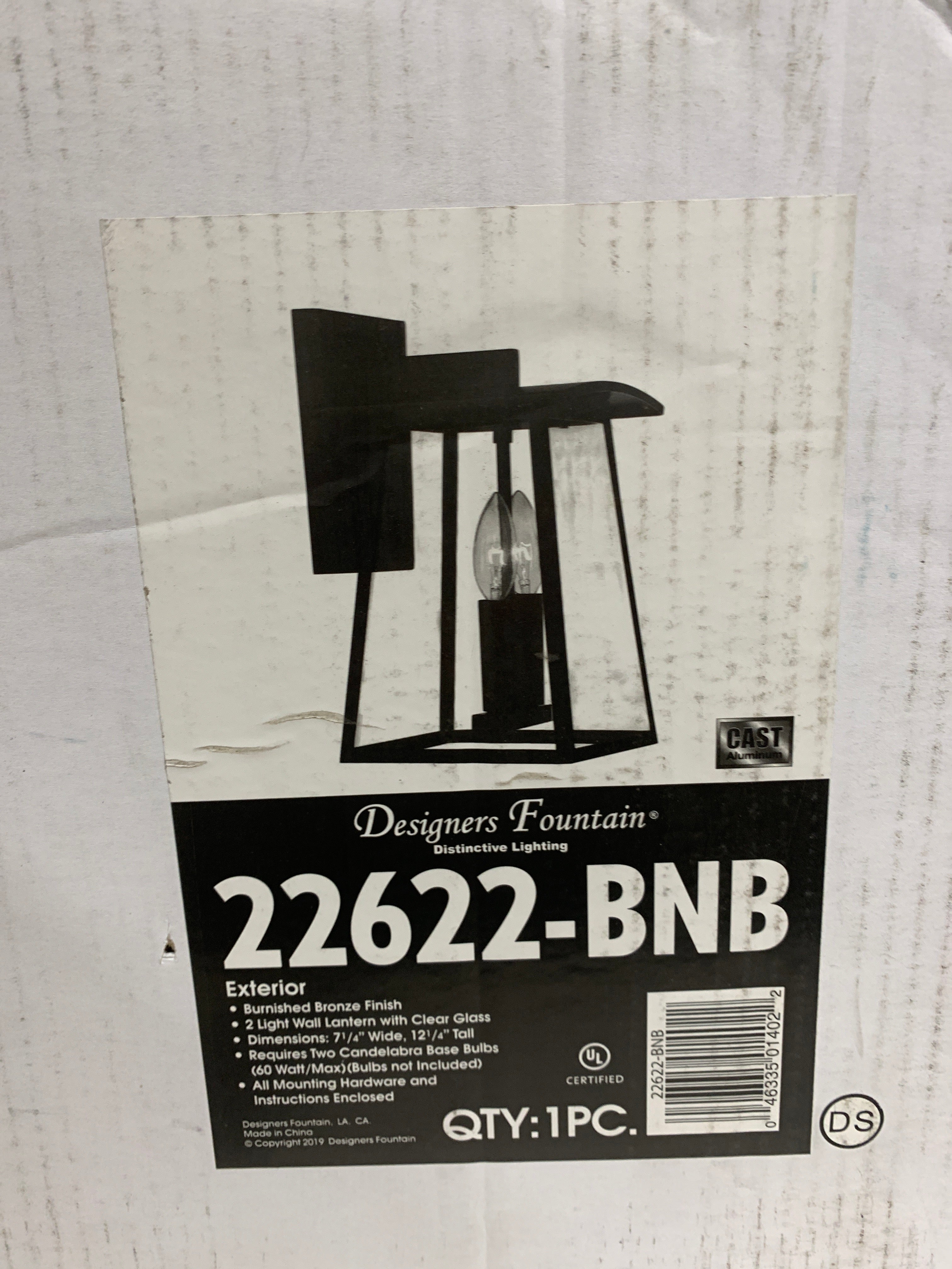 Designers Fountain 22622-BNB Calderwood 2 Light 12’’ Tall Outdoor Wall Sconce - *Lighting & Electrical
