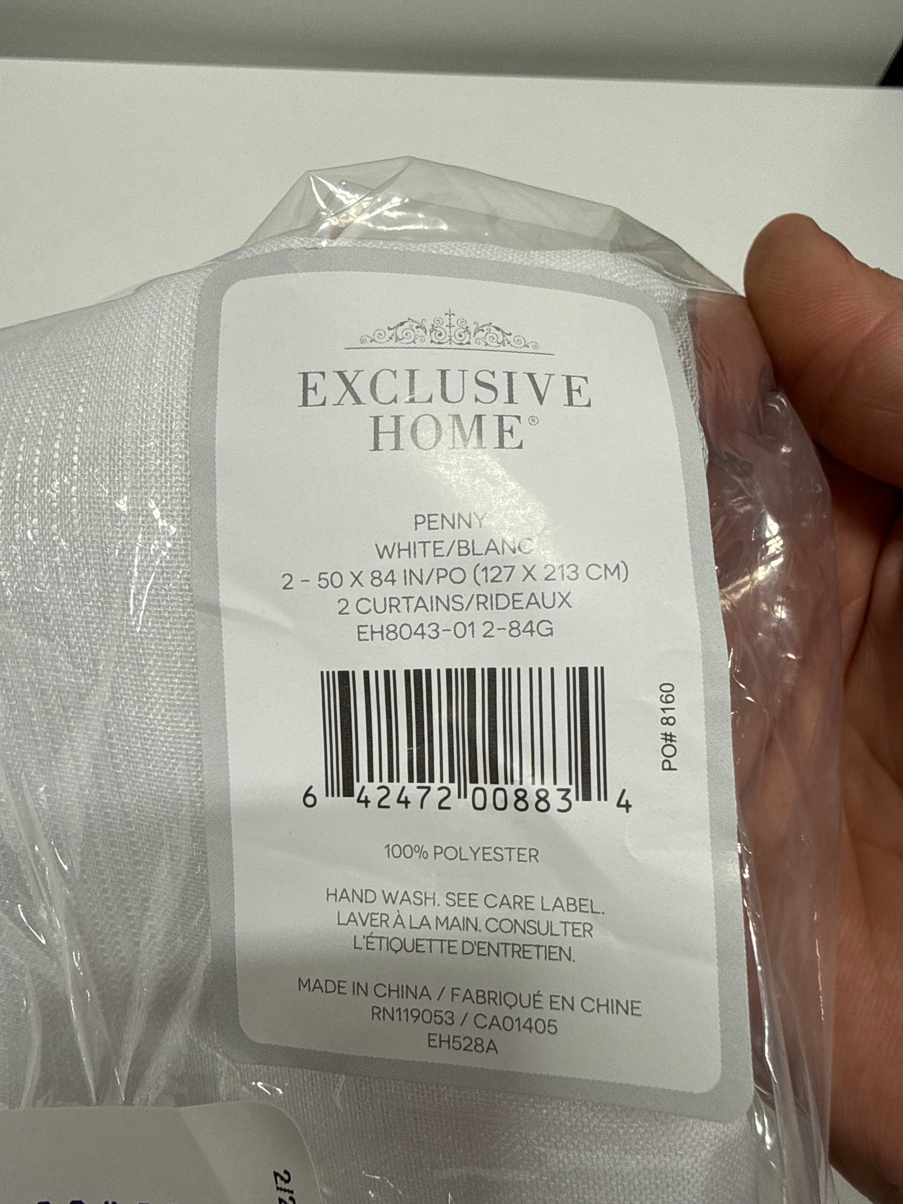 Exclusive Home Penny Sheer Embellished Stripe Grommet Top Curtain Panel Pair 50 X84 Winter White