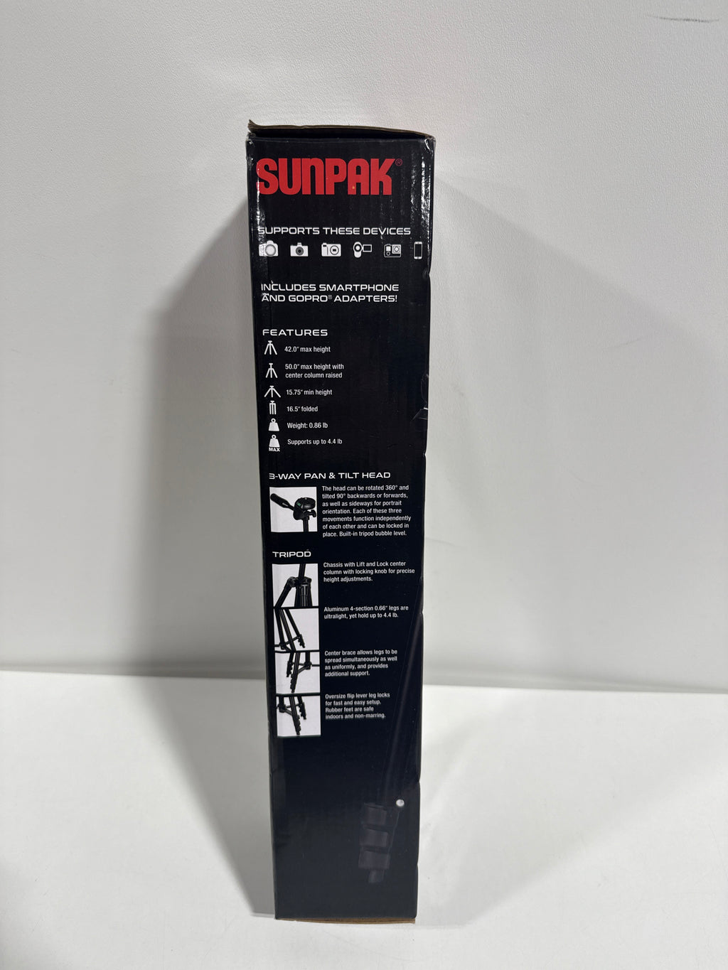 Sunpak - TravelSmart 50 Tripod - Black - *Cameras Camcorders & Drones
