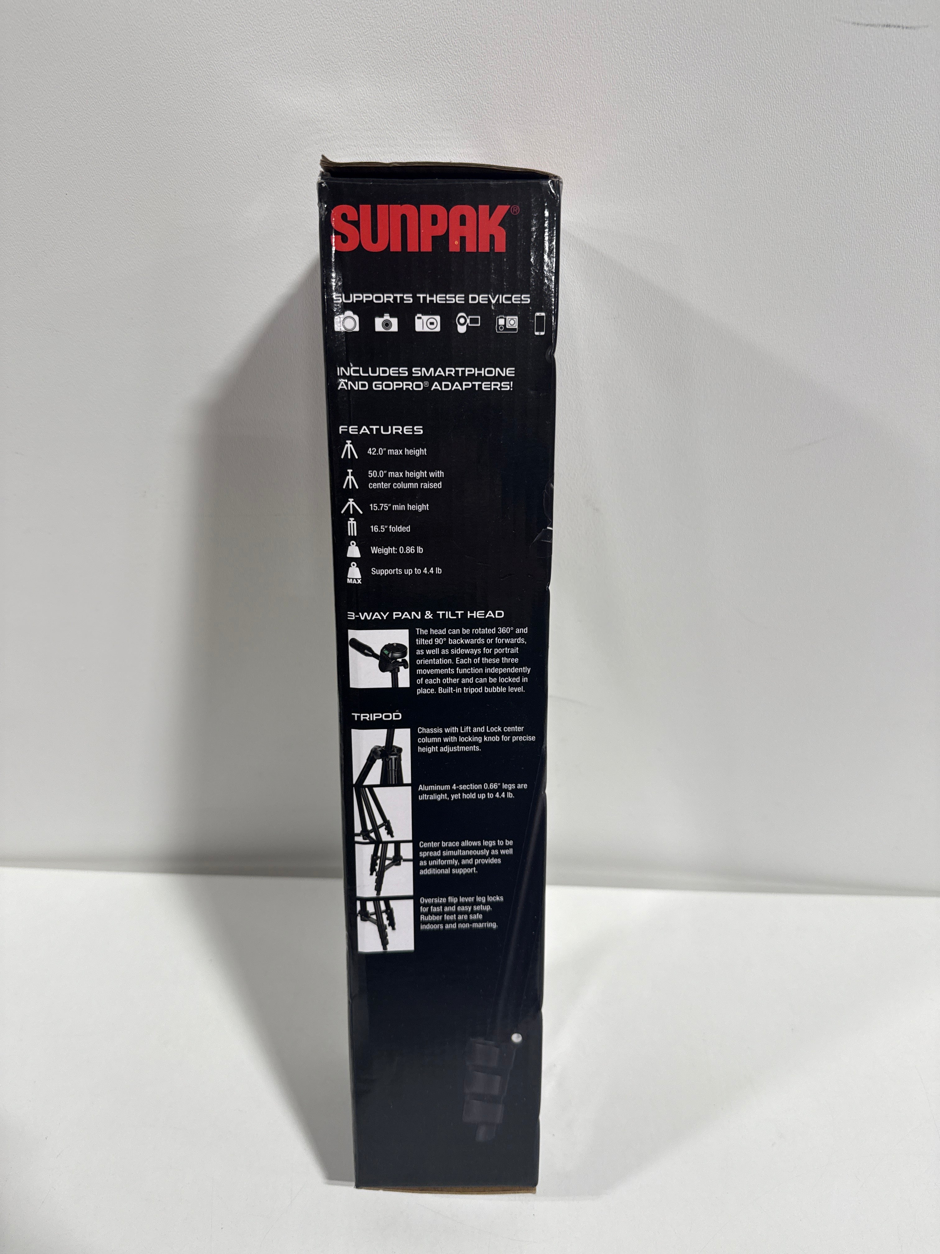 Sunpak - TravelSmart 50 Tripod - Black - *Cameras Camcorders & Drones