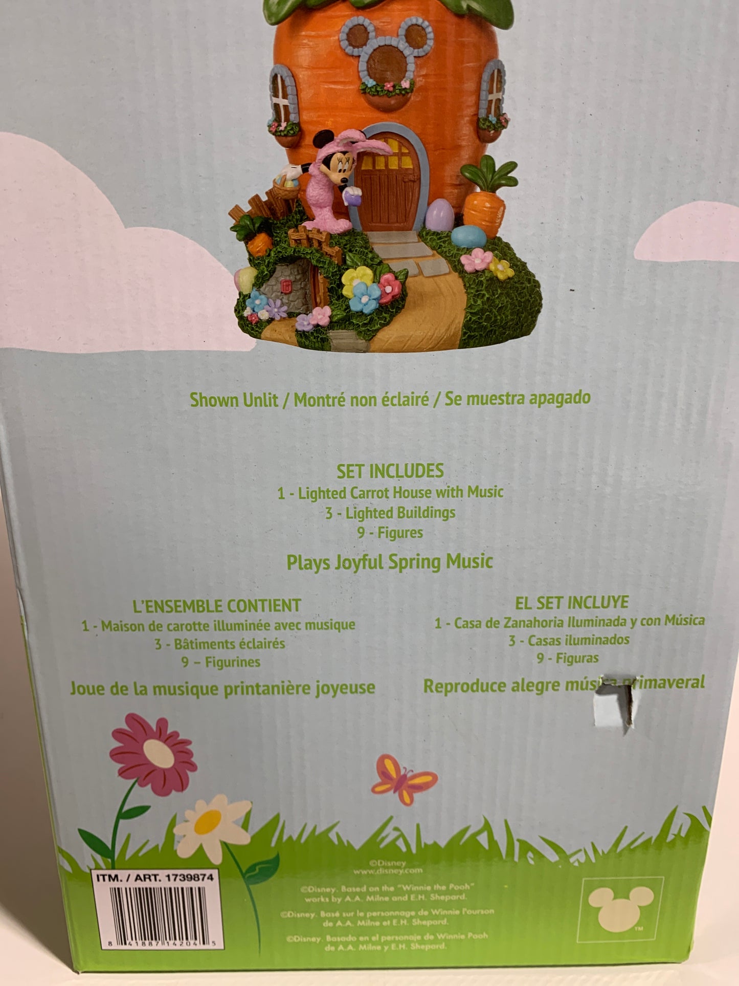 Disney Musical Light-up Spring Village Set 13-Piece, Easter, Holiday Set