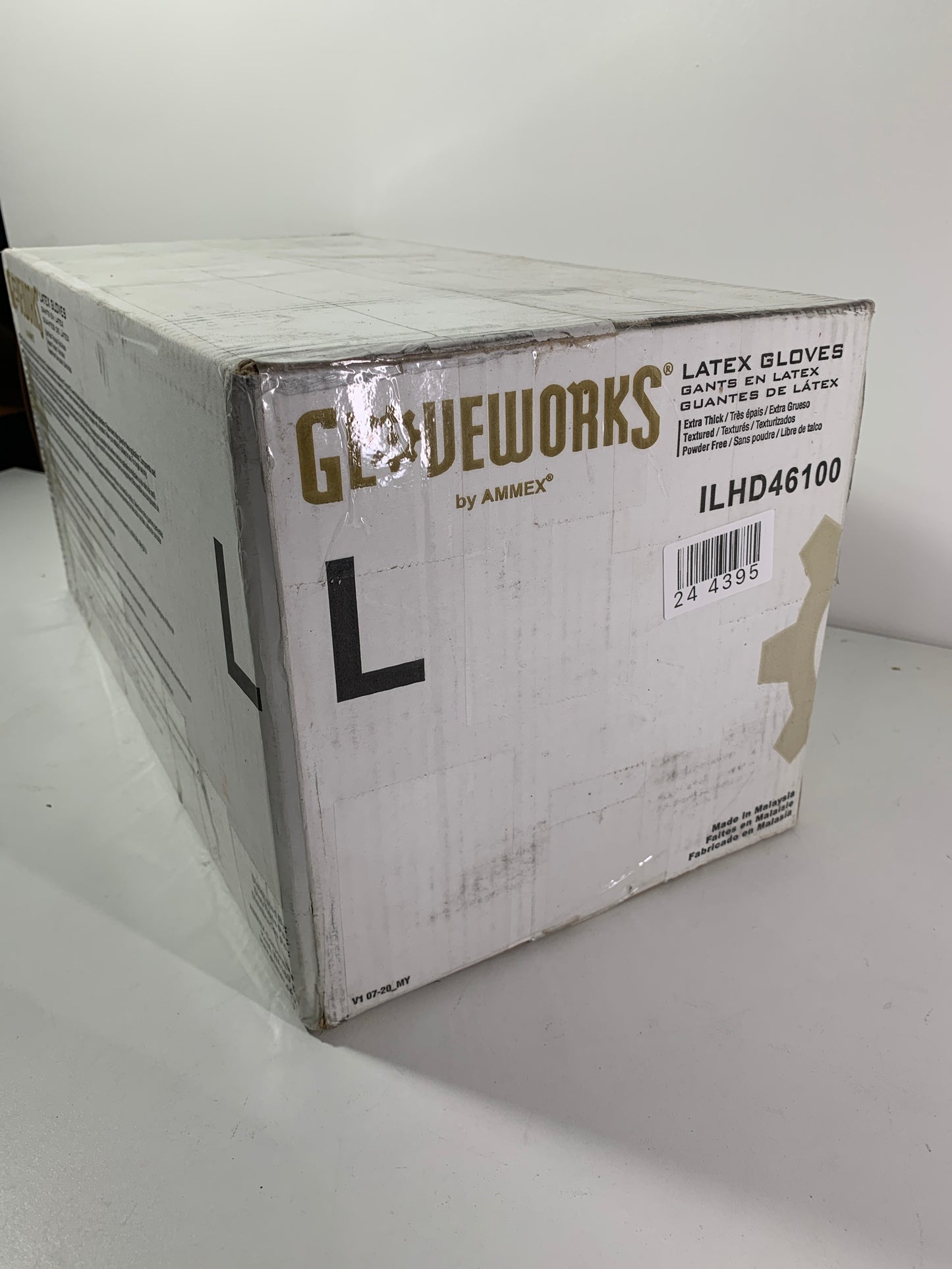 Gloveworks HD Ivory Latex Disposable Gloves Large 1000 per Case