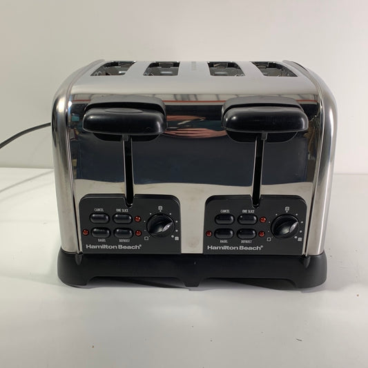 See Desc Hamilton Beach - Classic 4 Slice Toaster with Sure-Toast Technology - STAINLESS STEEL