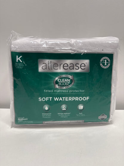 Allerease King Clean Boost Waterproof Fitted Mattress Protector: Hypoallergenic, OEKO-TEX Certified
