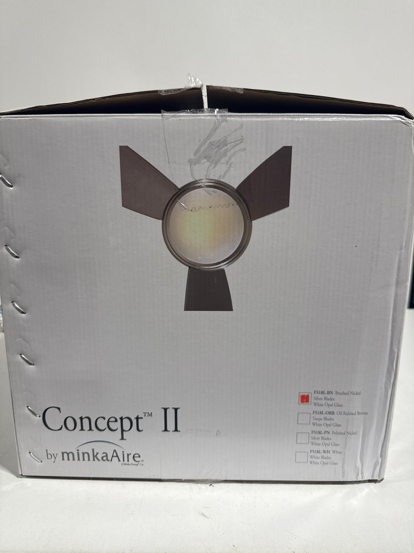 Minka Aire Concept 44 Inch Flush Mount Fan with Light Kit Concept - F518L-BN - Modern Contemporary