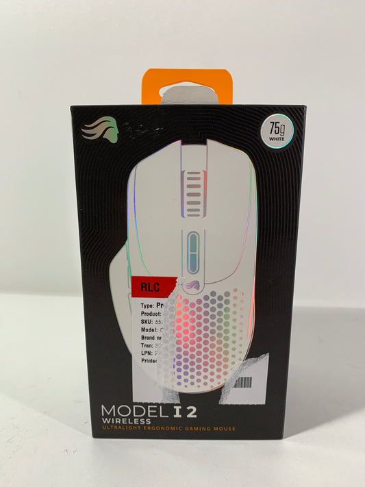 Glorious - Model I 2 Ultra Lightweight Wireless Optical Gaming Mouse with 9 Programmable Buttons - Matte White