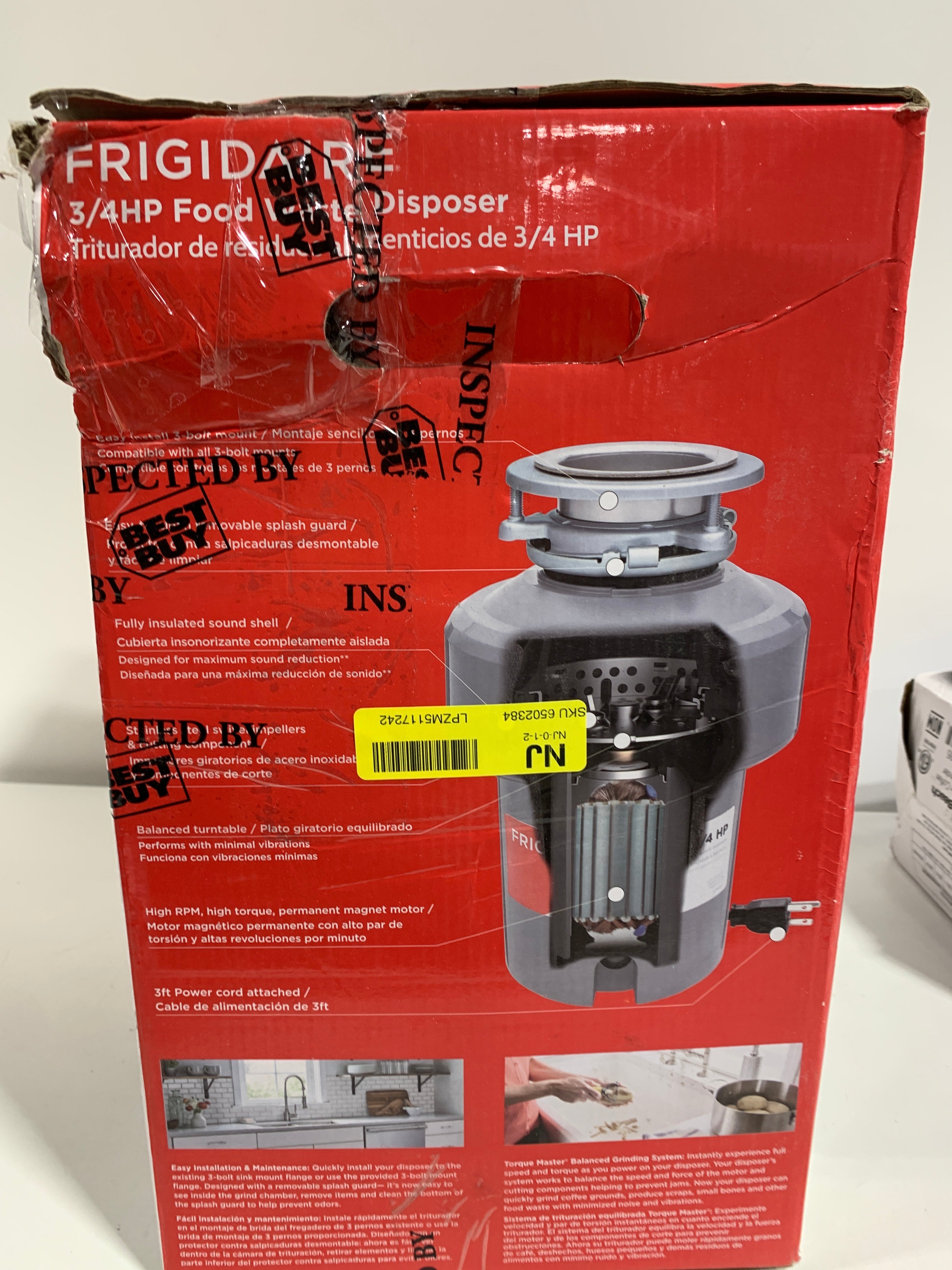 Frigidaire 3/4 Hp. Continuous Feed Corded Garbage Disposal - *Kitchen Appliances