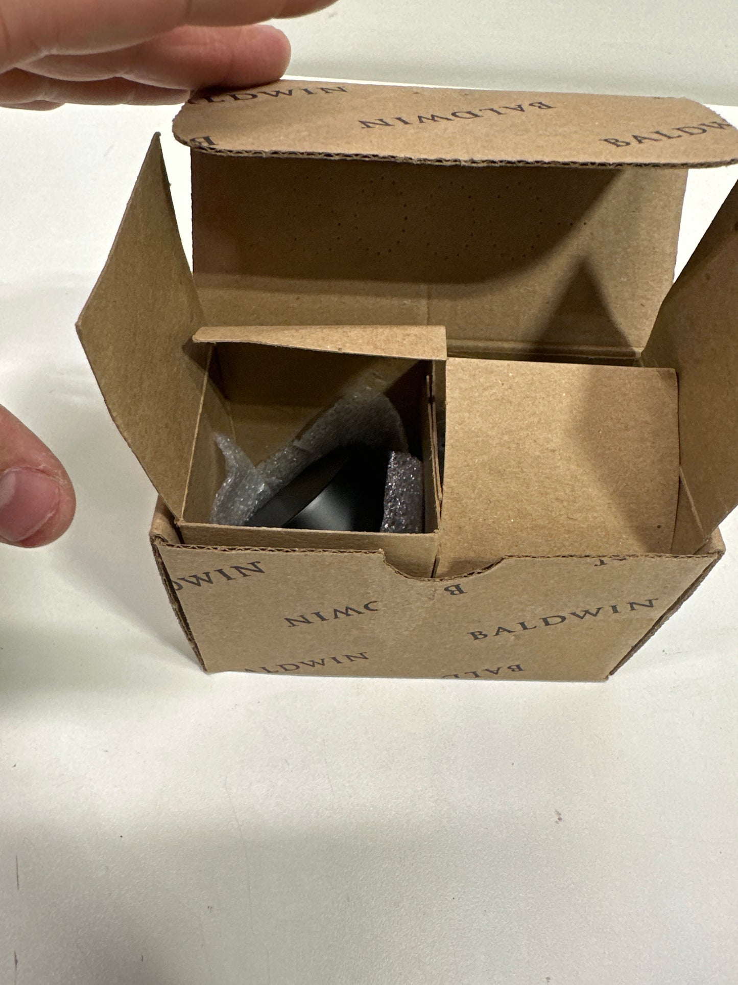 Baldwin 5055190IMR Individual Estate Knob Without Rosettes Satin Black