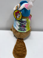 Buc-ee's 2023 Easter Beaver Bunny 12" Plush Tie Dye Rabbit Ears