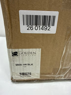 Golden Lighting 9808-1W BLK Seaport Sconce-Damp, 1 Light, Matte Black-