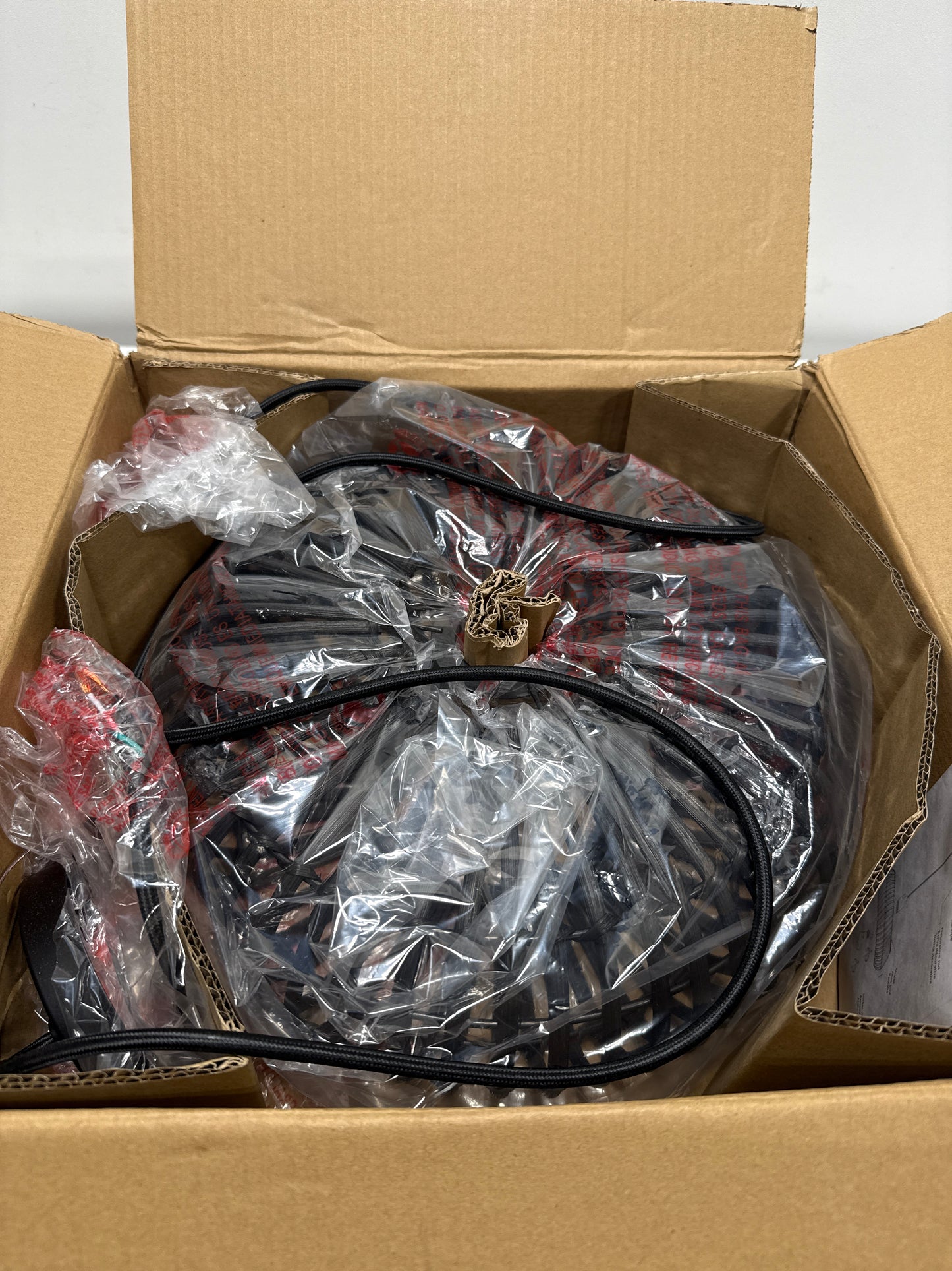 GLOBE Electric 65701 Maren 1-Light Pendant Lighting, Matte Black, Rattan Shade, Bulb Not Included