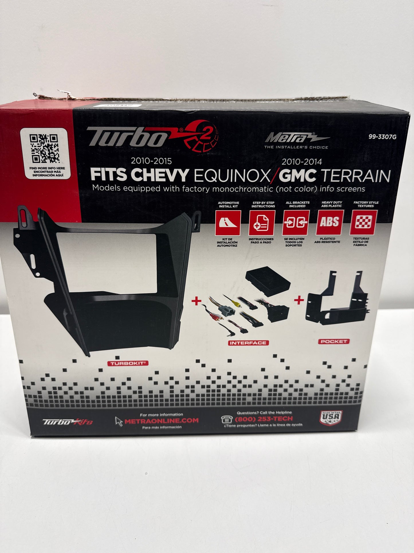 Metra Electronics Single DIN/Double DIN Installation Kit for 2010 Chevrolet Equinox Vehicles (Gray) (99-3307G)