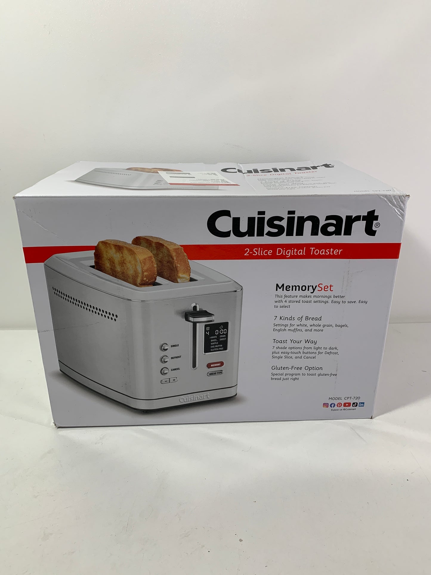 Cuisinart Cpt-720 2-Slice Digital Toaster with MemorySet Feature - Stainless Steel