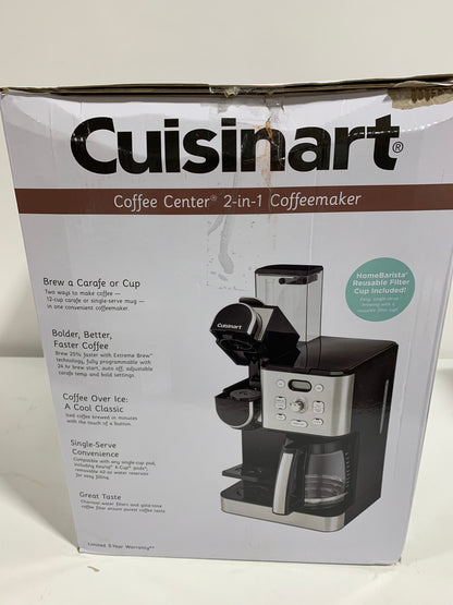 Cuisinart - 12 Cup 2-In-1 Coffee Center Coffeemaker - Black Stainless Steel