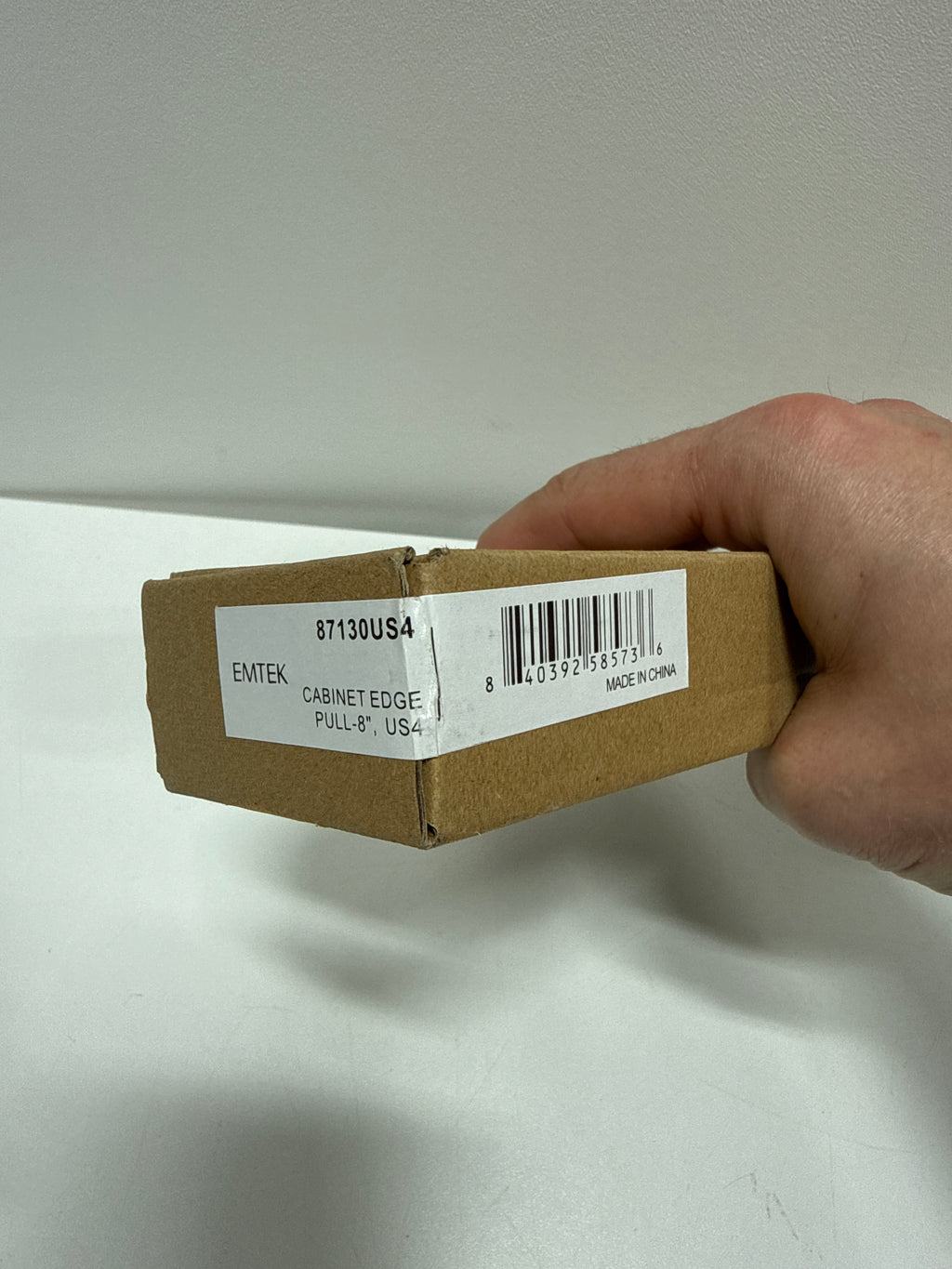 Emtek 87130US4 Emtek 87130 Edge 8 Inch Center to Center Finger Cabinet Pull