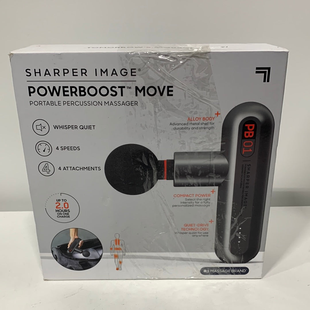 Sharper Image Powerboost Move Portable Percussion Massager Gunmetal Gray - *Massagers