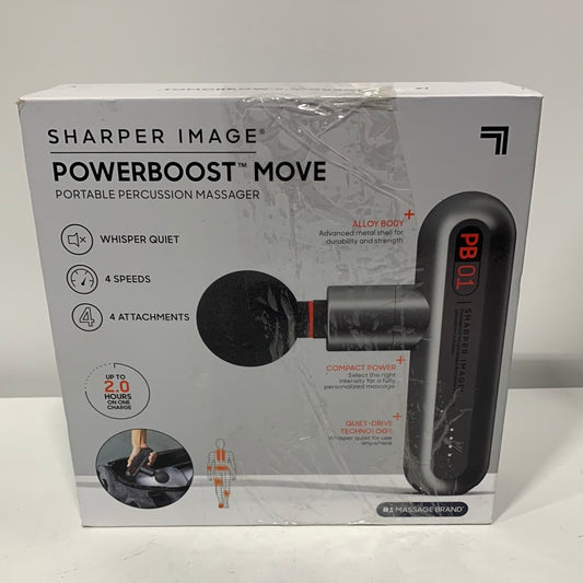 Sharper Image Powerboost Move Portable Percussion Massager, Gunmetal Gray