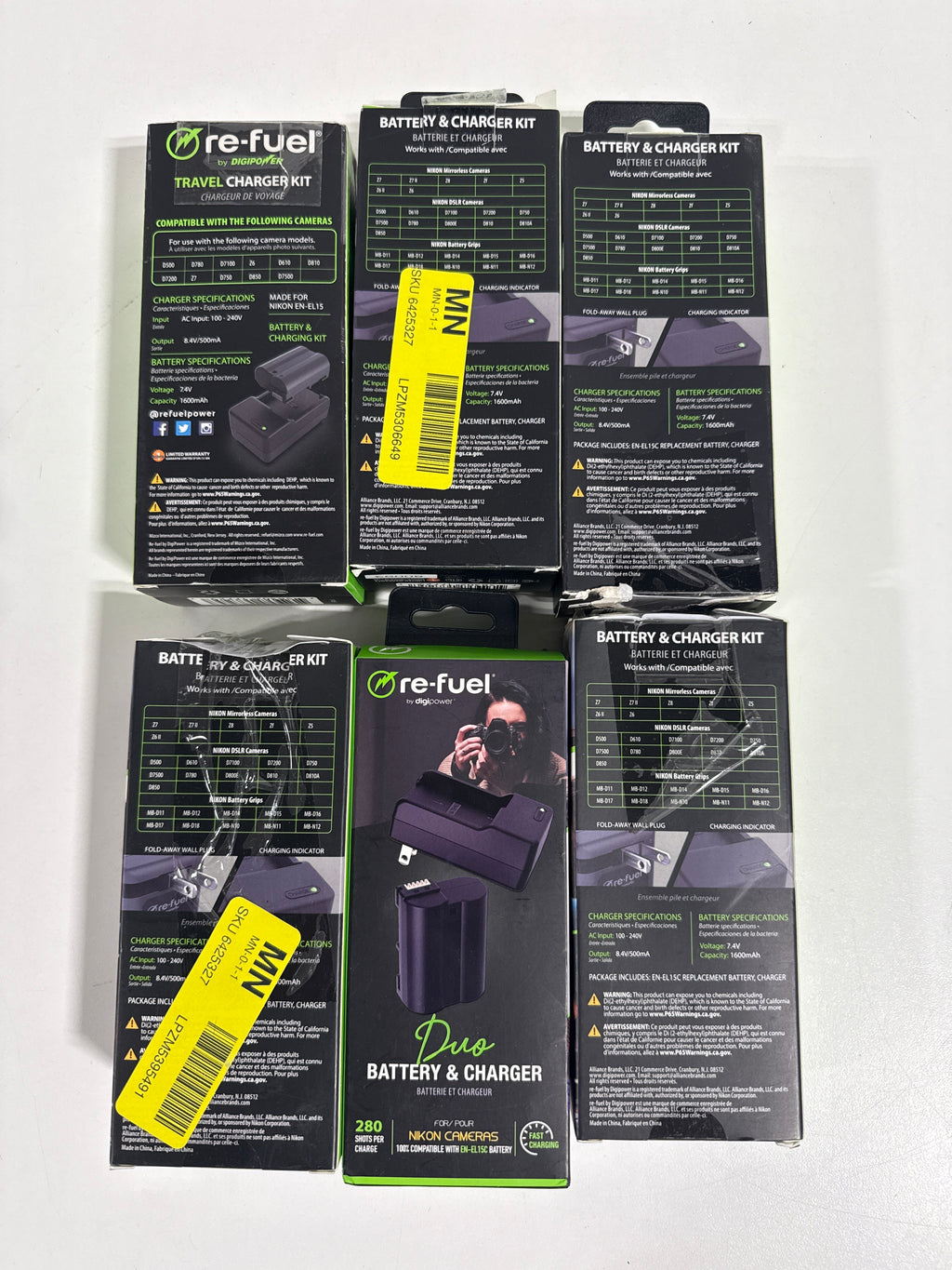 6 Digipower - Digital Camera Battery & Charger Kit Replacement for Nikon EN-EL15 - *Cameras Camcorders & Drones
