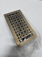 Signature Hardware 929149-4-8 Honeycomb Brass Floor Register - 4" X 8" (5" X 9-1/8" Overall) Antique Brass