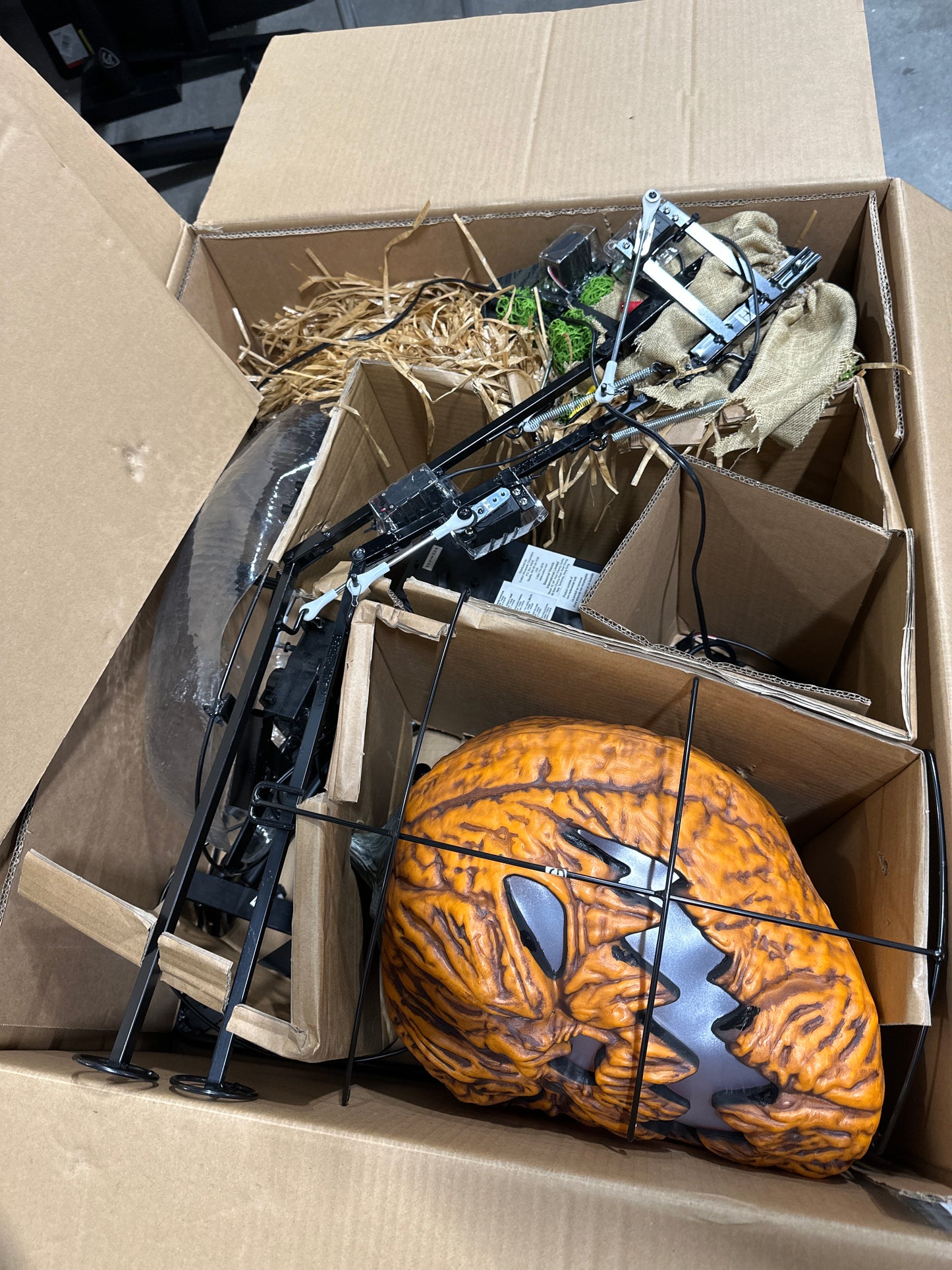 See Desc 7’ Animated Pumpkin Scarecrow - Kirkland