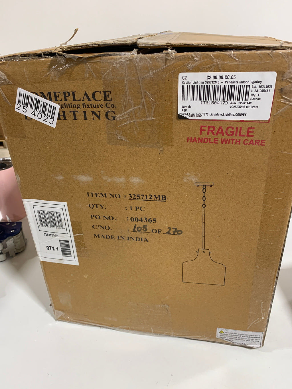 Homeplace by Capital Lighting Fixture Company 11 Inch Mini Pendant - 325712MB - *Lighting & Electrical