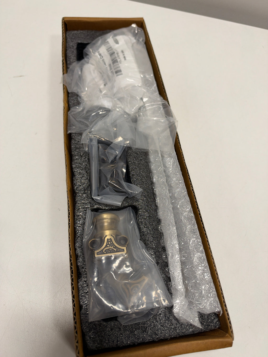 Signature Hardware 955211-1.56 Helmina 24 Inch Tall Cabinet Cremone Security Bolt Antique Brass Security Bolt Cremone Bolt