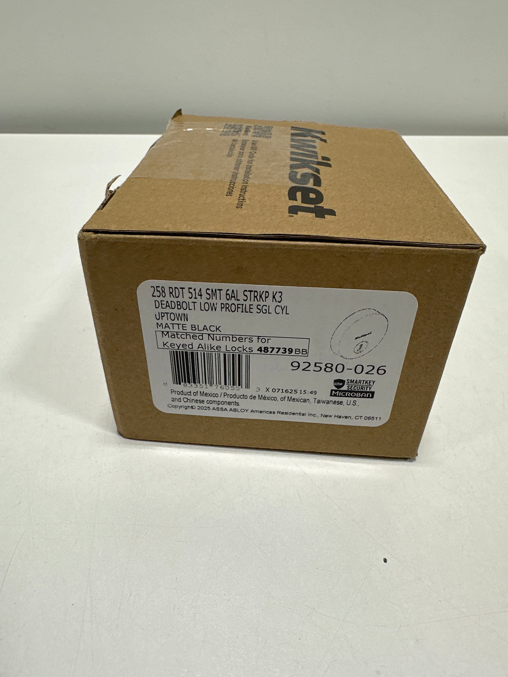 Uptown Single Cylinder Round Deadbolt - 258 Series with Smartke - *Tools Hardware & Misc
