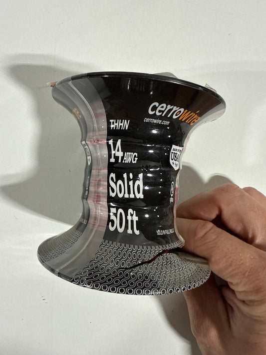 50 Ft. 14 Gauge Red Solid Copper THHN Wire