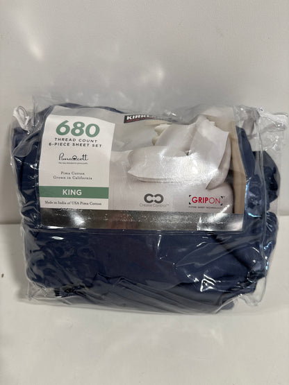 See Desc Kirkland Signature 680 Thread Count Sheet Set King  - No fitted