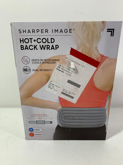 Sharper Image - Hot + Cold Back Wrap, Dual Intensity Soft Fabric, 53" Length - Gray