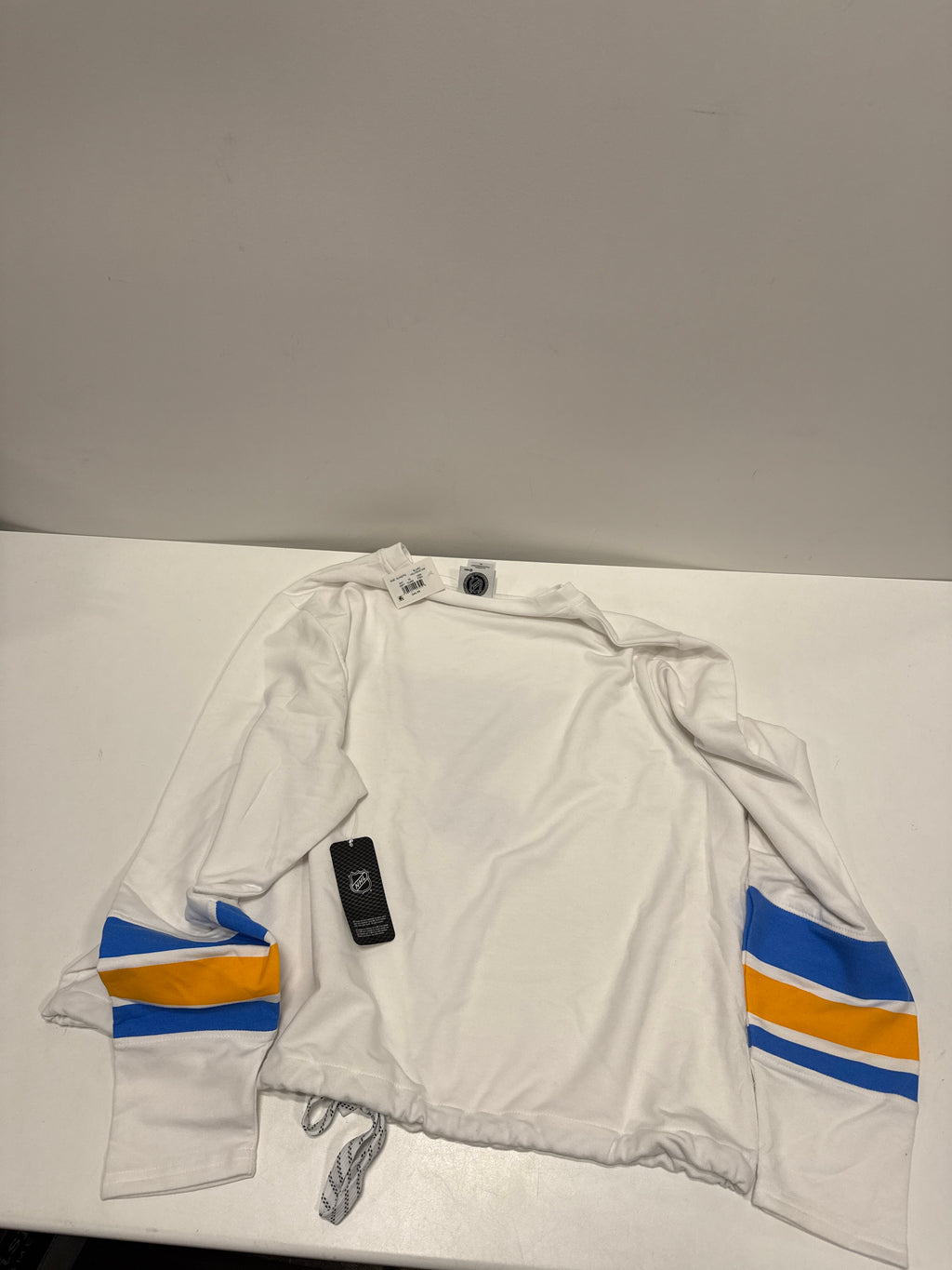 NHL St. Louis Blues Women's White Long Sleeve Fleece Crew Sweatshirt - XL