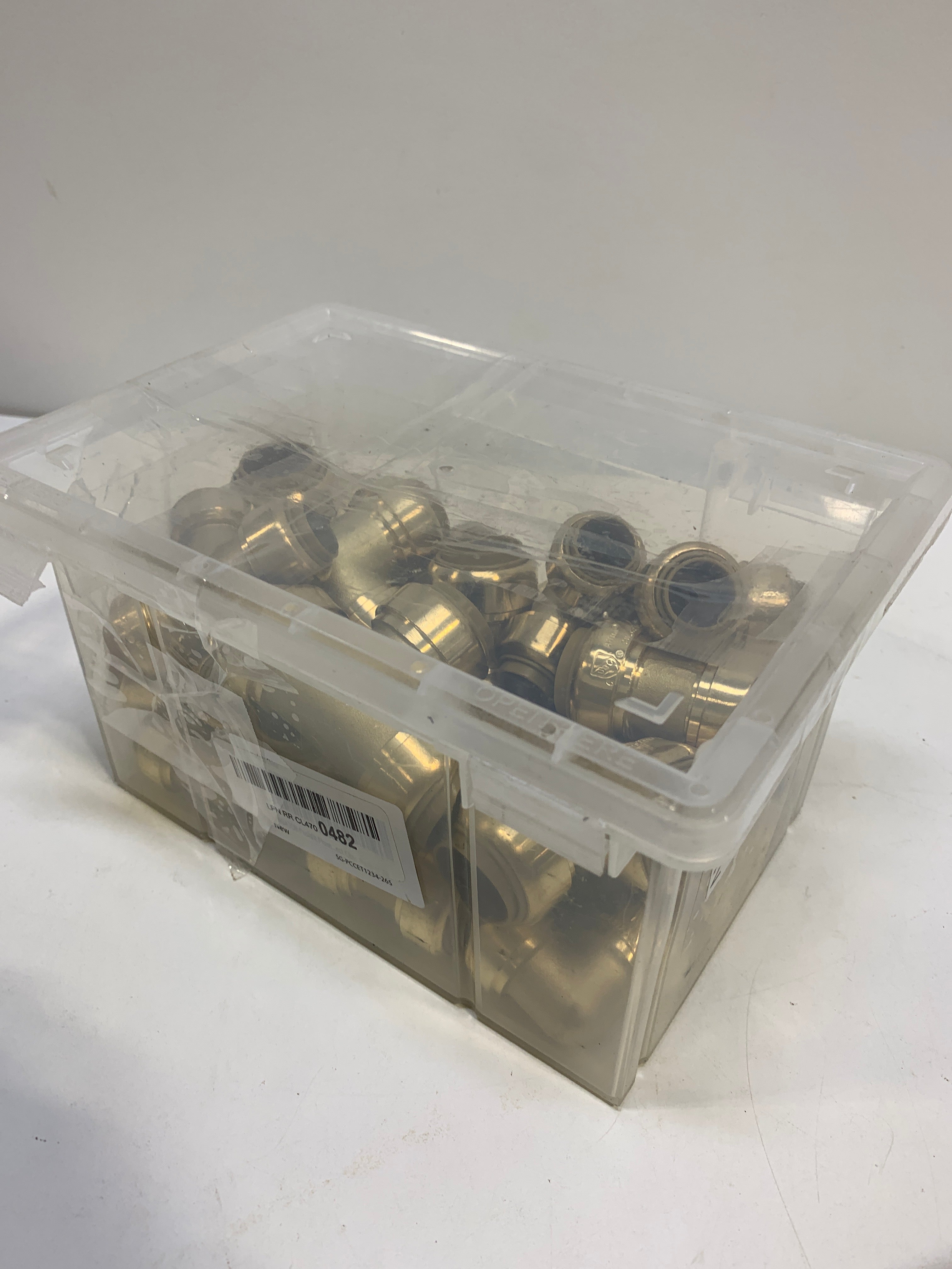 SUNGATOR Pushfit Plumbing Fitting Bundle 5 Each 1/2 Inch Coupling Elbow Tee 3 Each 3/4 Inch Coupling Elbow Tee No Lead