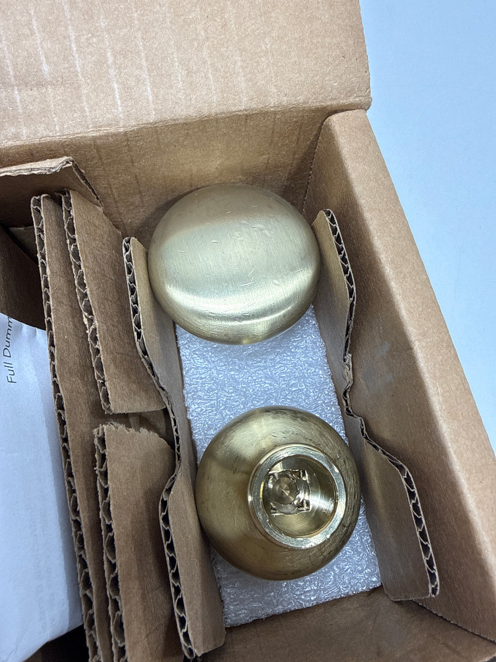 Scratch Baldwin FD.ROU.TRR Round Non-Turning Two-Sided Dummy Door Knob Set with Round Rose